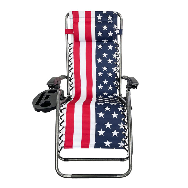 Camping World Flag Everyday Zero Gravity Chair - Red/White/Blue image number 10