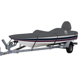 Classic Accessories StormPro Heavy-Duty Trailerable Outboard Ski Boat Cover, Fits 15'6"-16'6"L, 82"W Boats