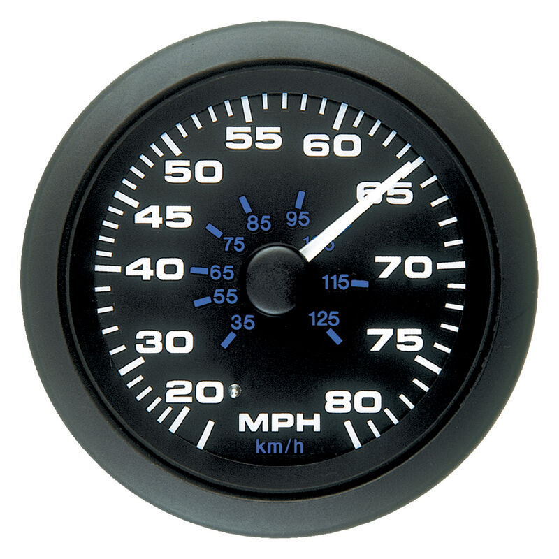 Sierra Black Premier Pro 3" Speedometer, 80 MPH image number 1