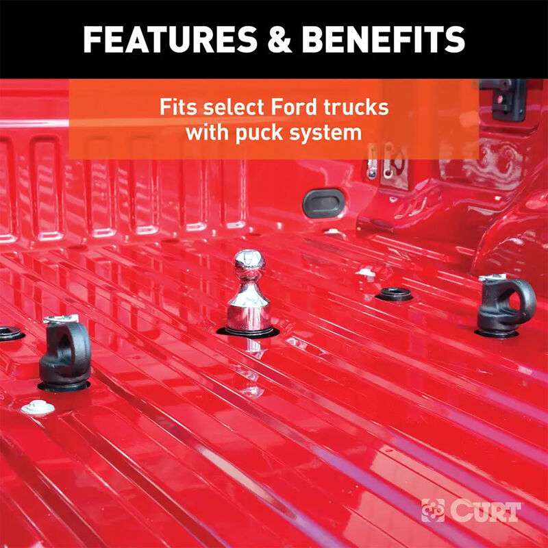 CURT 60639 OEM Puck System 2-5/16" Ball Gooseneck Kit, Chevrolet, Ford, GMC, Nissan image number 3