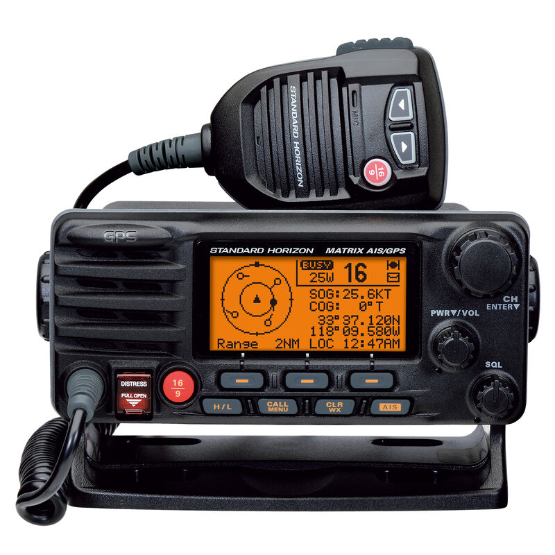 Standard Horizon MATRIX AIS+ GX2150 VHF Radio and AIS Receiver, black image number 1