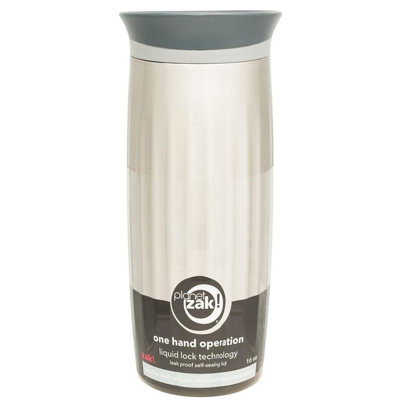 Fluted Stainless Steel Vacuum Tumbler, 16 oz, Stainless Steel image number 1