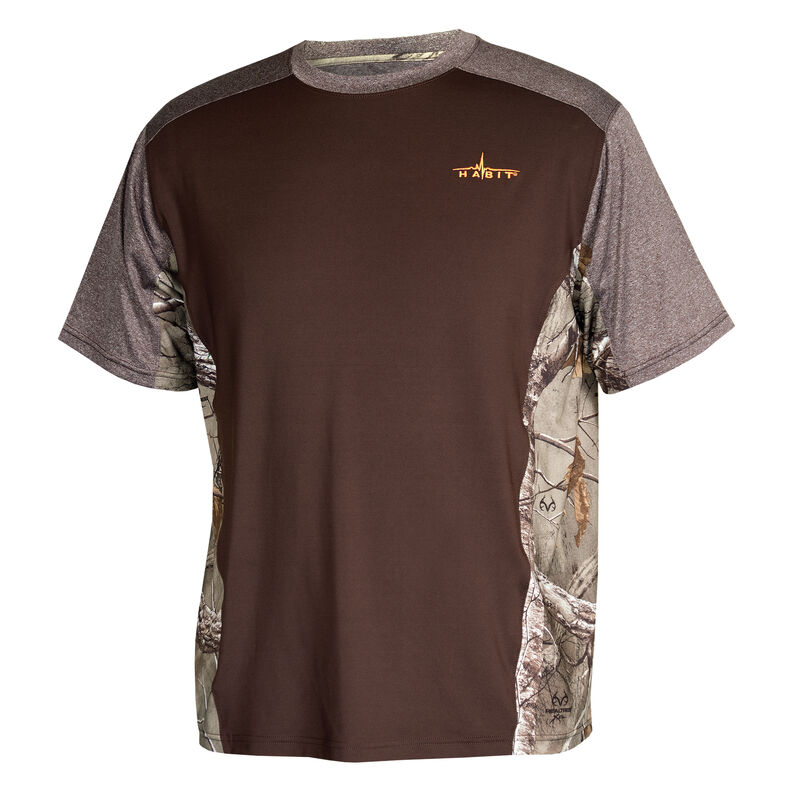 Habit Men's Performance Short-Sleeve Tee - Solid with Camo Inserts image number 1