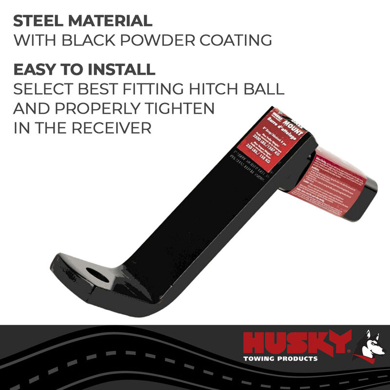 Husky Towing 2 Inch Receiver Trailer Hitch Ball Mount image number 4