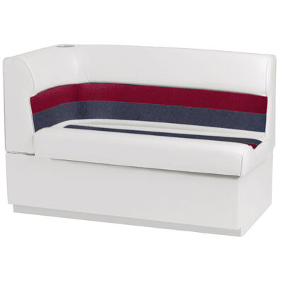 Toonmate Deluxe Pontoon Corner Couch with Toe Kick Base, Right Side, White