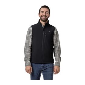 ORORO Men's Heated Softshell Vest with Lower Back Heating