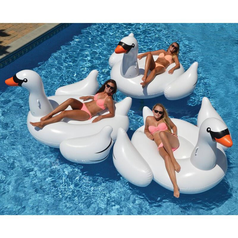 Swimline Giant Swan Ride-On Float image number 4