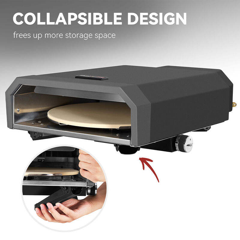 Royal Gourmet 13K BTU Portable Gas Pizza Oven w/ 13" Pizza Stone image number 15