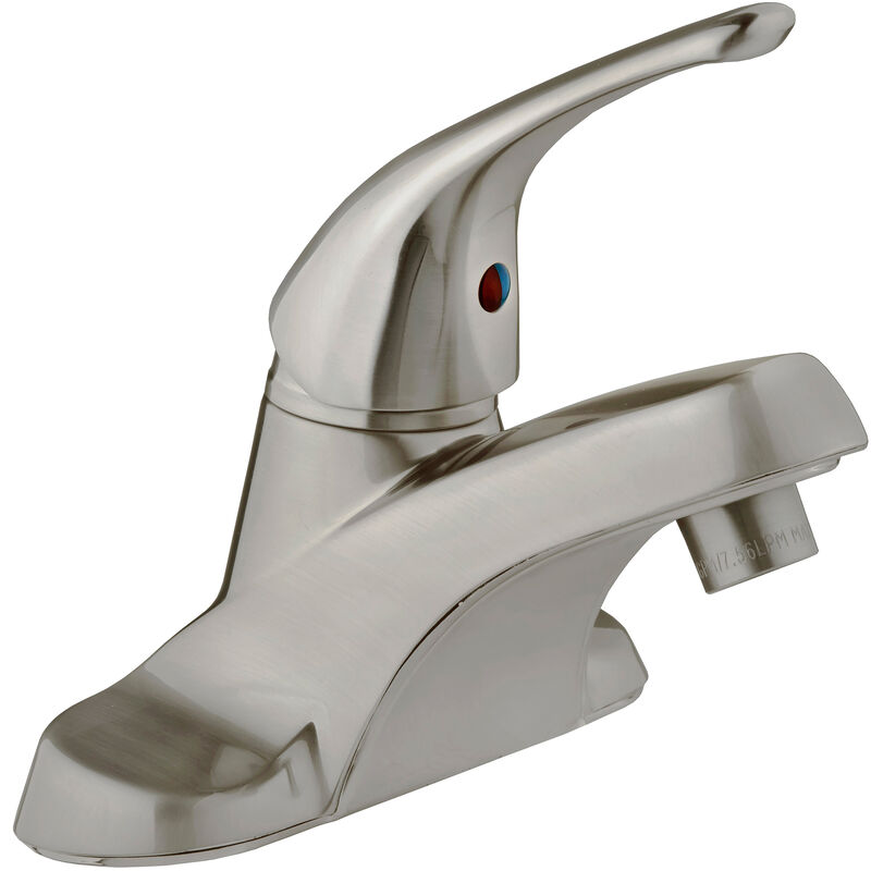 Dura Faucet Heavy-Duty Single-Lever RV Lavatory Faucet, Brushed Satin Nickel image number 1