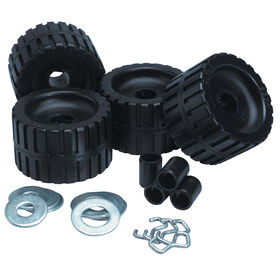 Black Rubber Ribbed Roller Kit