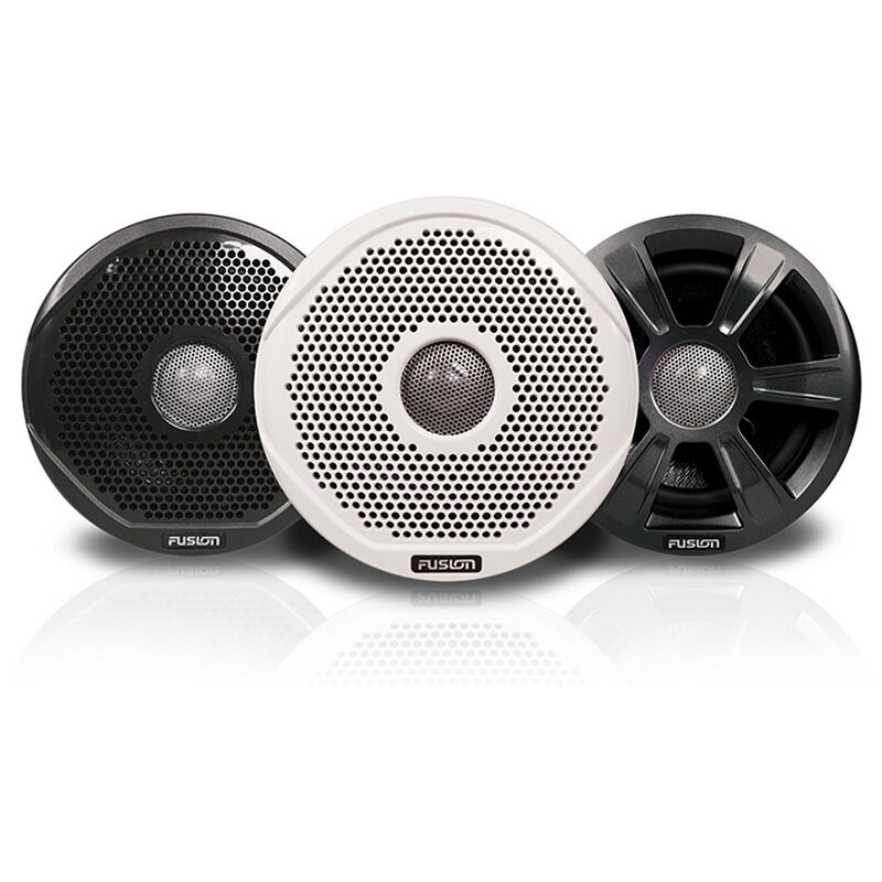 FUSION 6" Round 2-Way IPX65 Marine Speakers - 200W - (Pair) w/3 Speaker Grilles Provided image number 1