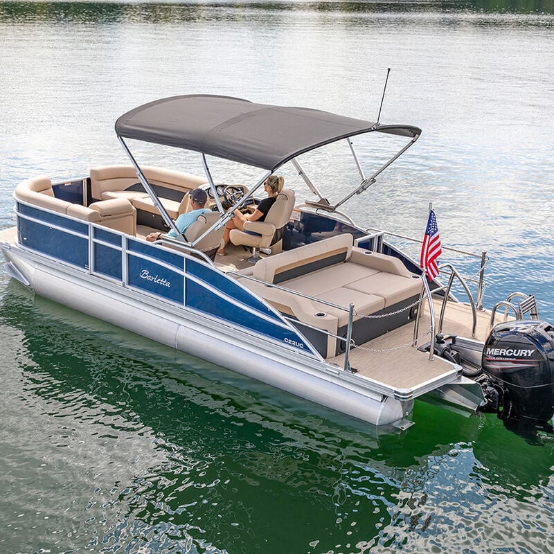SureShade Power Automatic Bimini Top For Pontoon And Deck Boats w/Black Aluminum Frame image number 54