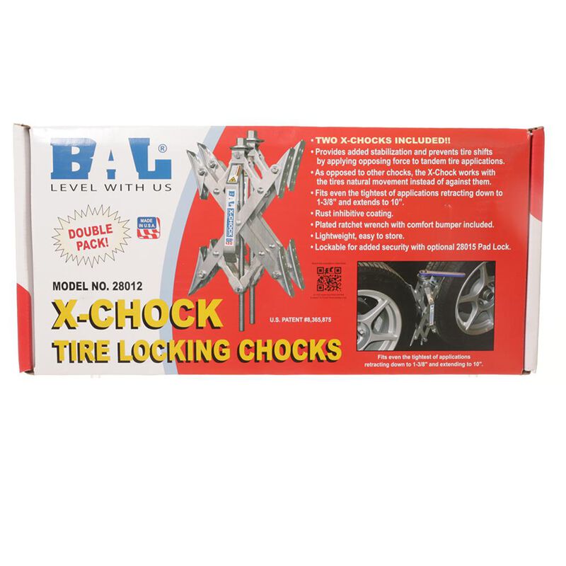 X-Chock Tire Locking Chocks, 2-Pack image number 3