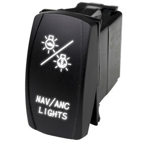 Race Sport LED Rocker Switch with White LED Radiance &ndash; NAV Lights