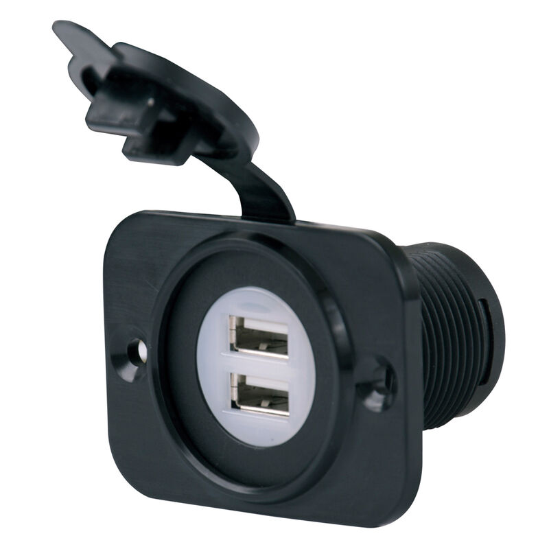 Marinco SeaLink Deluxe Dual USB Charger Receptacle image number 1