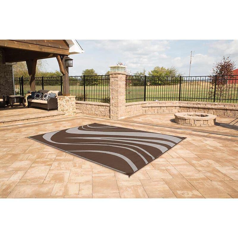Reversible Wave Design Patio Mat image number 16