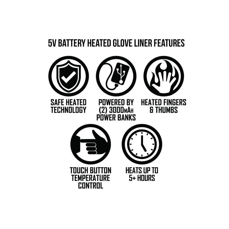 Temp360 Men's 5V Battery Heated Glove Liner image number 7