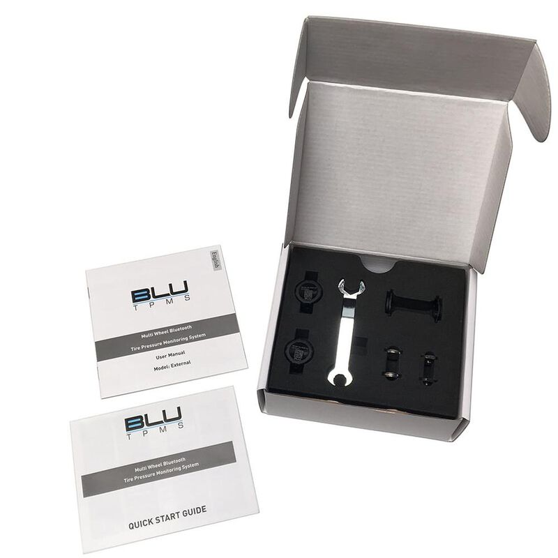 BLU Tire Pressure & Temperature Monitoring System, External Sensor, 1-100psi, Set of 2 image number 4