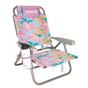 Hurley Printed Standard Backpack Beach Chair - Pink