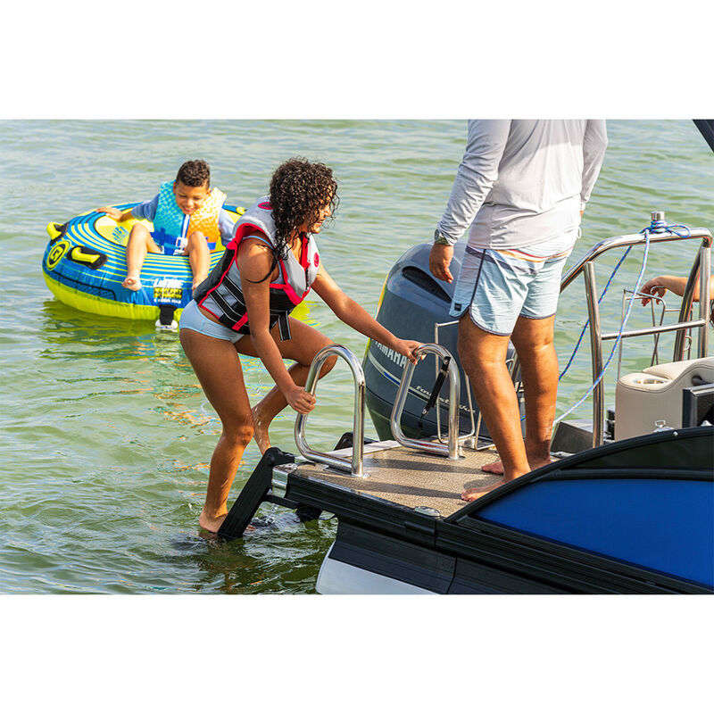 Lippert SureStep Free-Fit Pontoon Ladder, Stainless Steel Handrails image number 10