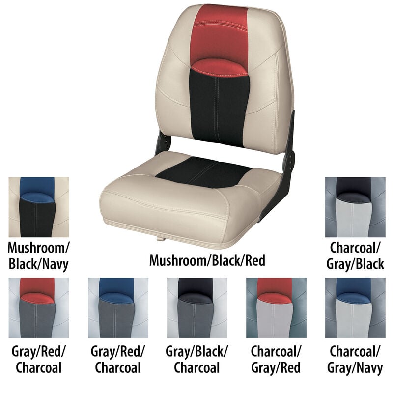 Wise Blast-Off Tour Series High-Back Folding Boat Seat image number 1
