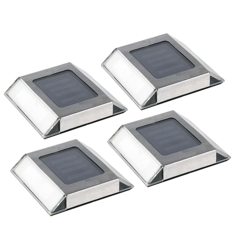 Nature Power Solar Powered Stainless Steel Pathway Light 4-Pack image number 1
