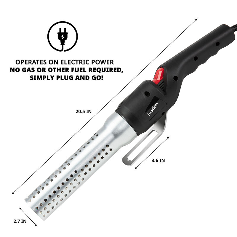Ivation Electric Charcoal Starter with Push-Button Start image number 4