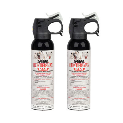 SABRE Frontiersman Max 7.9-oz. Bear Spray and Mountain Lion Spray, 2-Pack