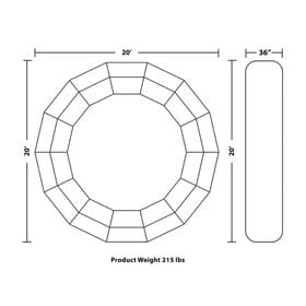 RAVE 20' Aqua Jump 200 Water Trampoline, Northwoods Edition