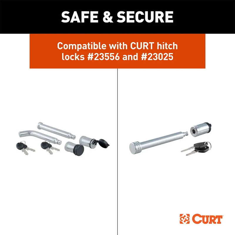 CURT AlumaLite Aluminum Hitch w/Dual Ball, 6 in Drop, 2-1/2 in Shank #45385 image number 11