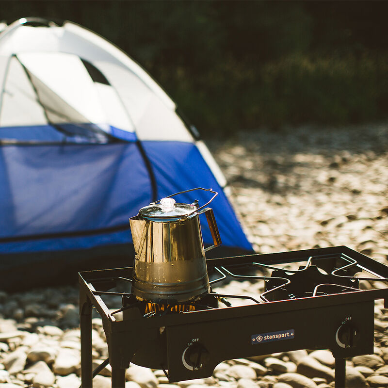 Stansport Stainless Steel Percolator 28-Cup Coffee Pot image number 6