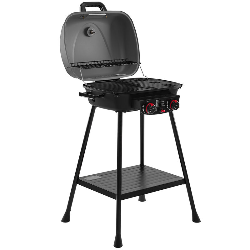 Royal Gourmet Portable 2-Burner Gas Grill w/ Stand & Shelf image number 16