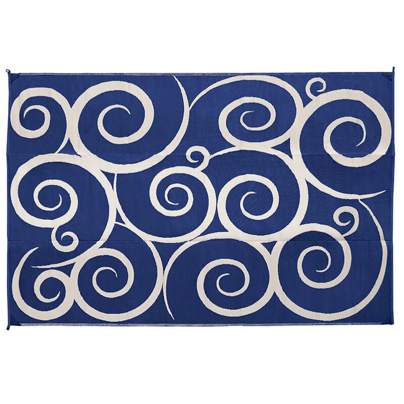Reversible Swirl Design RV Patio Mat image number 9
