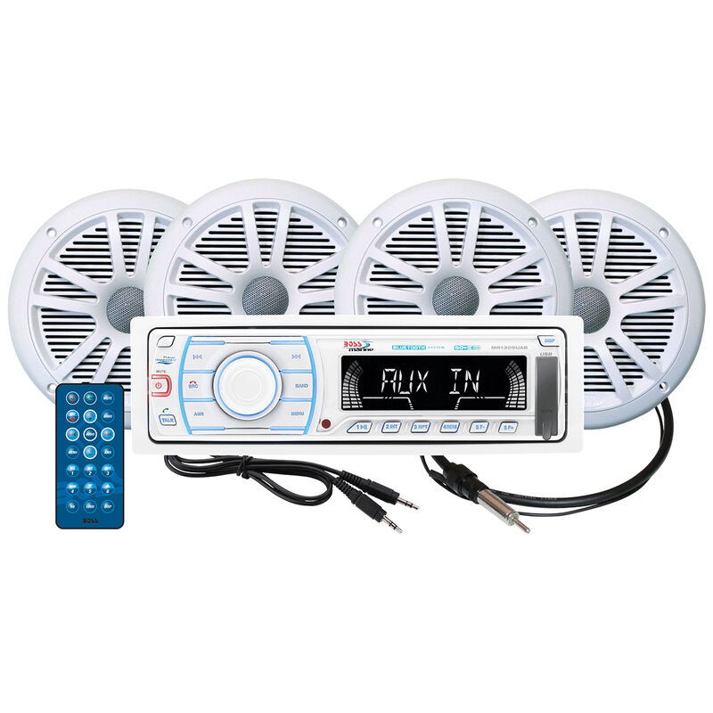 Boss MCK1309WB.64 AM/FM/MP3/iPod Bluetooth Receiver Package With Four Speakers image number 1