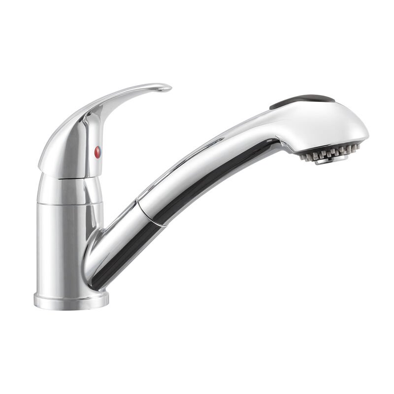  Dura Faucet Designer Pull-Out RV Kitchen Faucet, Chrome image number 1