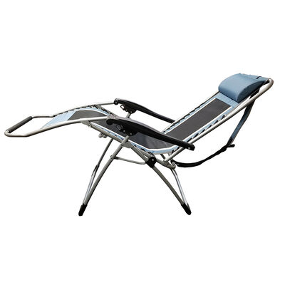 Caravan Sports Infinity OG Lounger Cool Mesh With Carry Strap Outdoor Recliner, Blue/Gray