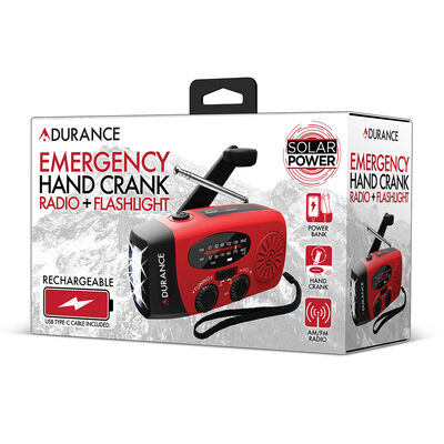 Adurance Emergency Hand-Crank Radio + Flashlight