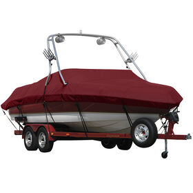 Exact Fit Sharkskin Boat Cover For Yamaha 230Ar-Sx-Sr Jet W/Bimini Laid Aft