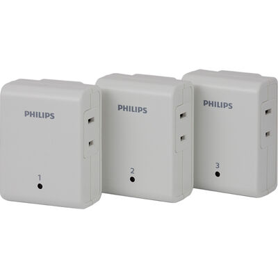 Philips 3 Wireless ON/OFF Switches with Remote