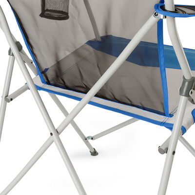 Columbia Tension Chair with Mesh, Blue and Gray