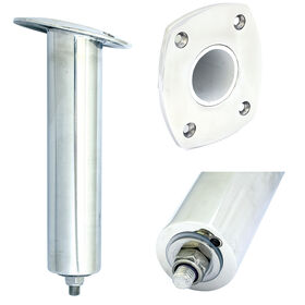 Tigress 4-Hole Rectangular Head Swivel-Base 30&deg; Rod Holder, 12-1/2"L