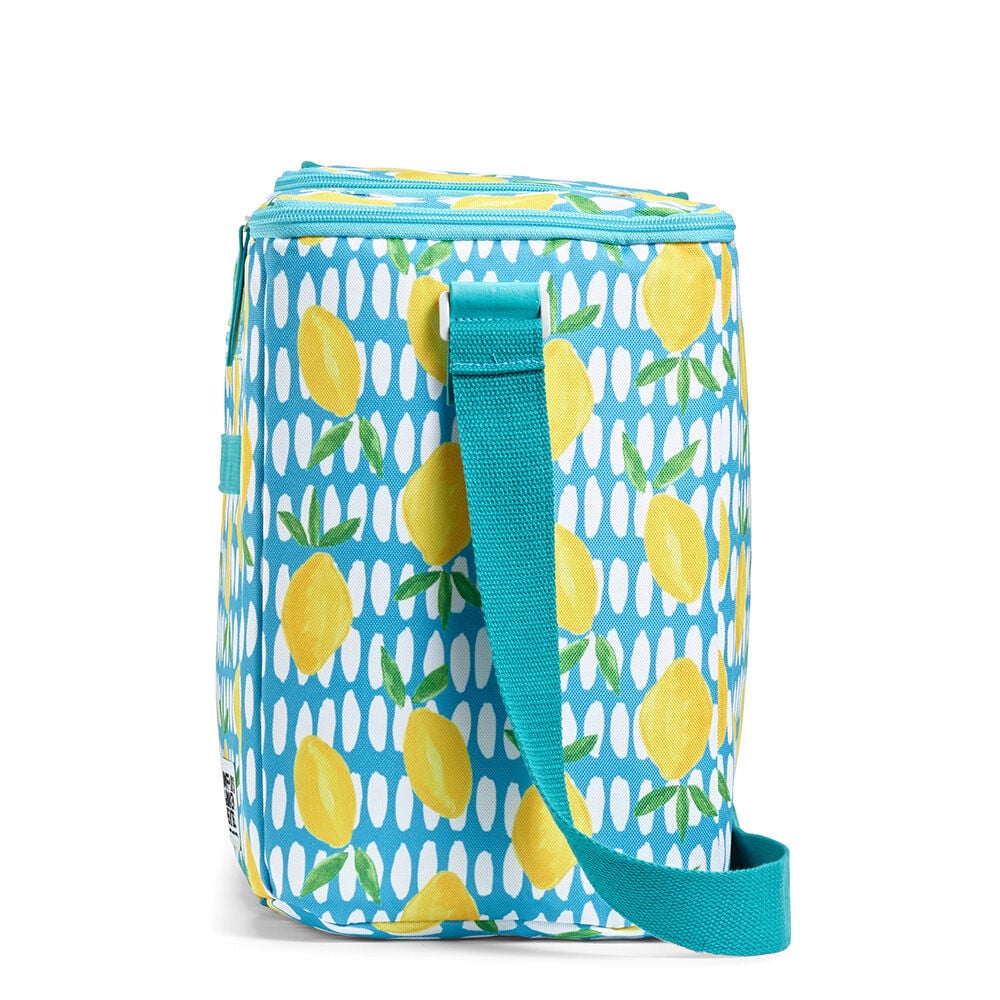 Fit & Fresh Lemon Striped Cooler Tote - Dual Compartments