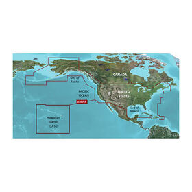 Garmin Marine Cartography, US Eastern Coast, Western Coast, Alaska, Hawaii