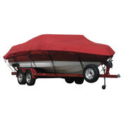 Exact Fit Covermate Sunbrella Boat Cover for Starcraft Aurora 2015 Aurora 2015Top Down On Small Struts O/B. Red