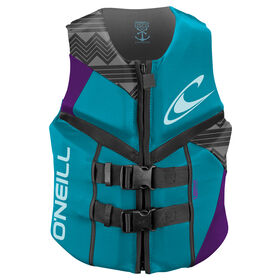 O'Neill Women's Reactor Life Jacket - Turquoise/Grape - 12