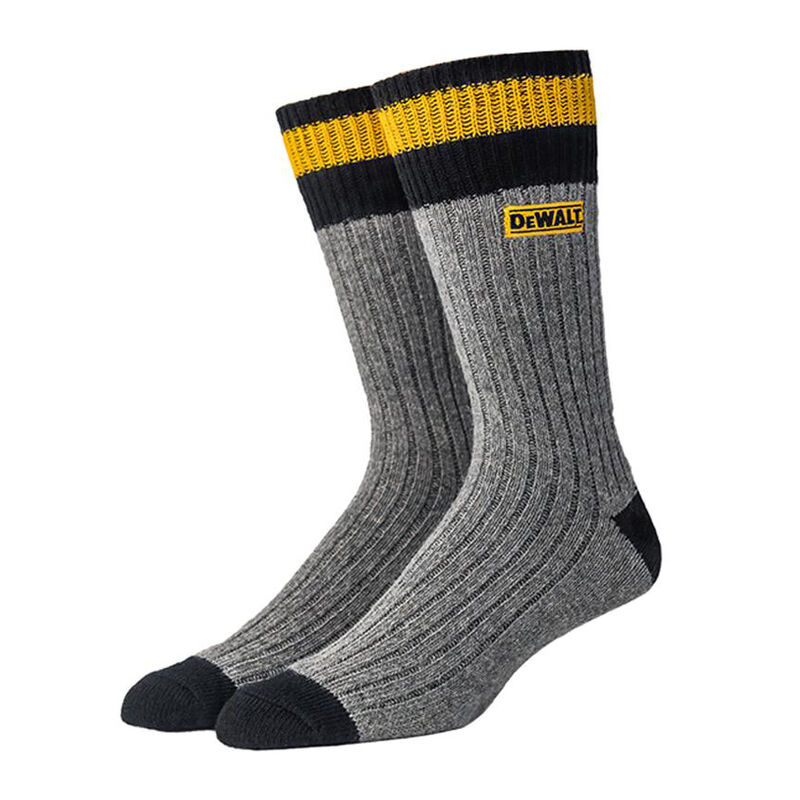 DEWALT Men's Merino Wool Blend Breathable Work Socks, Reinforced