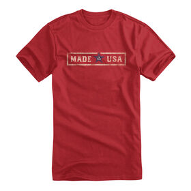 Bayside Men's Brick MIUSA Short-Sleeve Tee