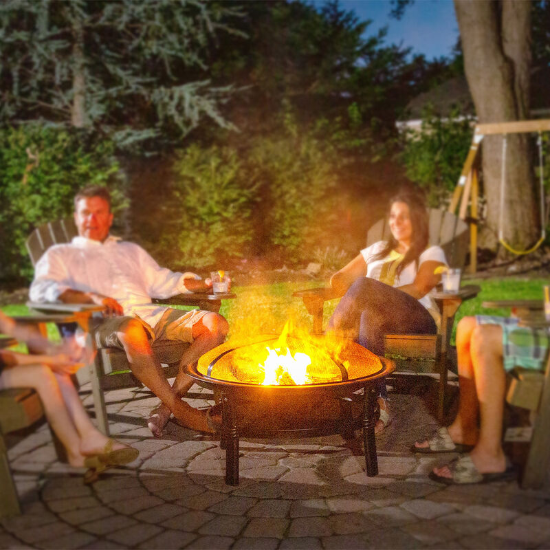 Endless Summer Brushed Copper Wood-Burning Outdoor Fire Pit image number 4