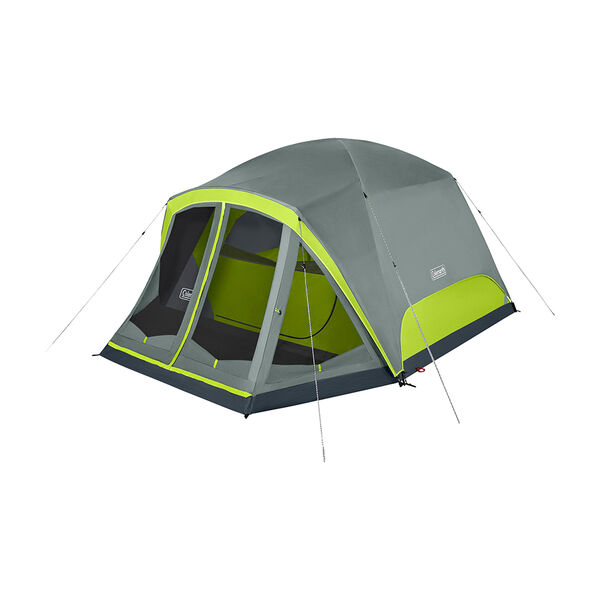 Coleman Skydome 6-Person Camping Tent With Screen Room, Rock Gray