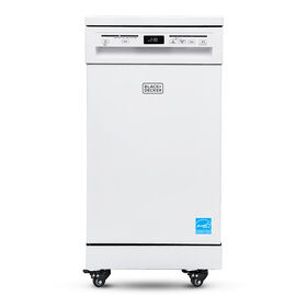 Black+Decker Portable 8 Place Setting Dishwasher, White